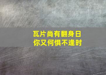 瓦片尚有翻身日 你又何惧不逢时